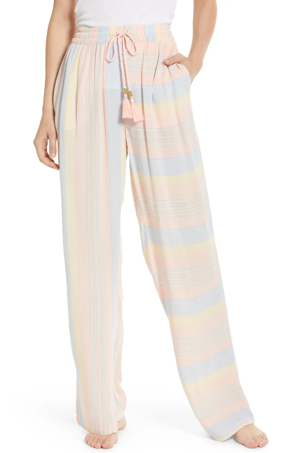 pastel striped pants
