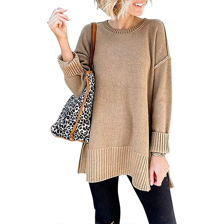 long tan sweater