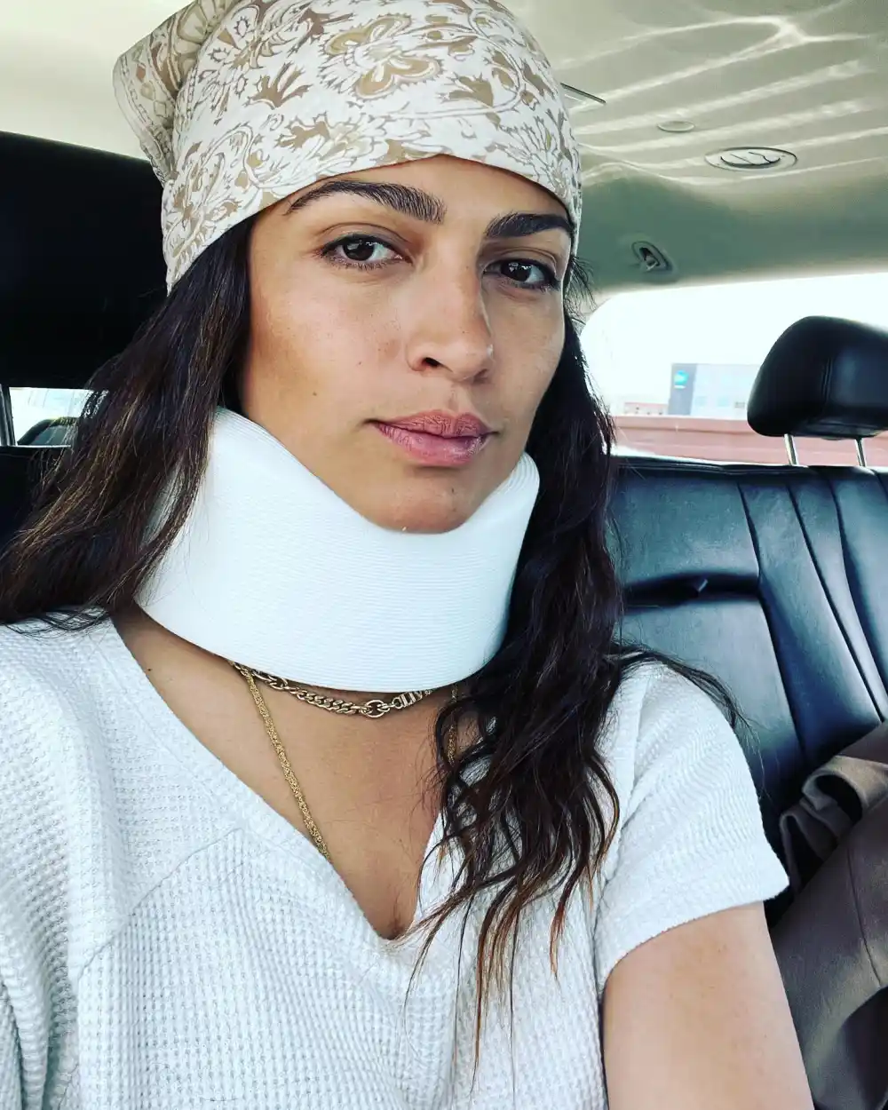 Camila Alves Says &lsquo;S&mdash;t Happens&rsquo; After Falling Down the Stairs, Reveals Neck Brace