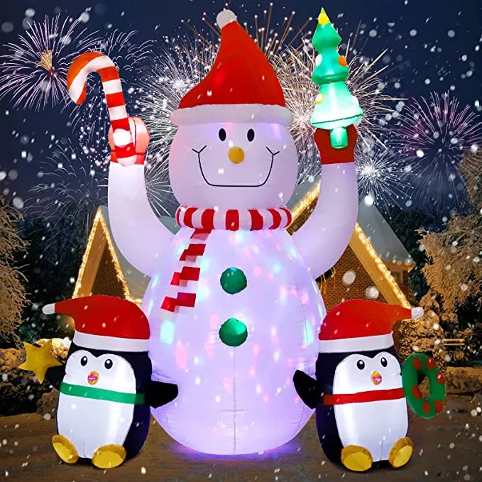 inflatable snowman