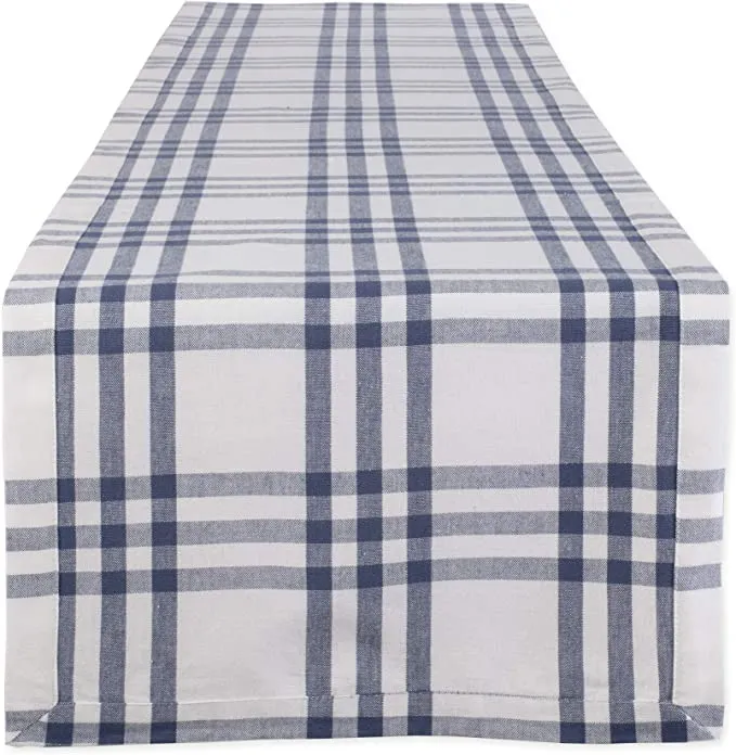 plaid table runner