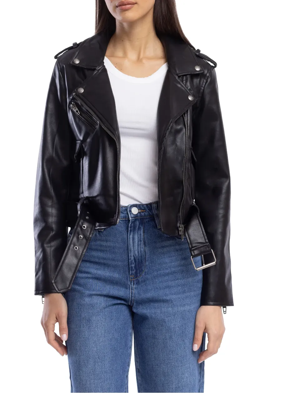 BLANKNYC Faux Leather Moto Jacket
