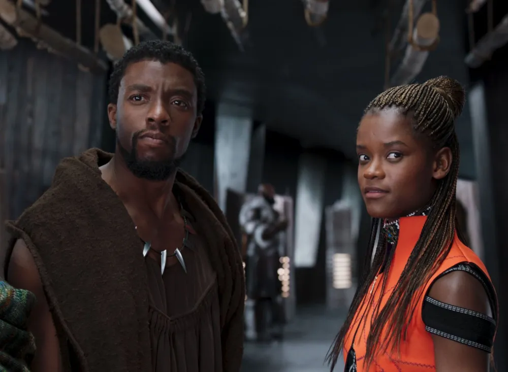 T'Challa and Shuri in Black Panther