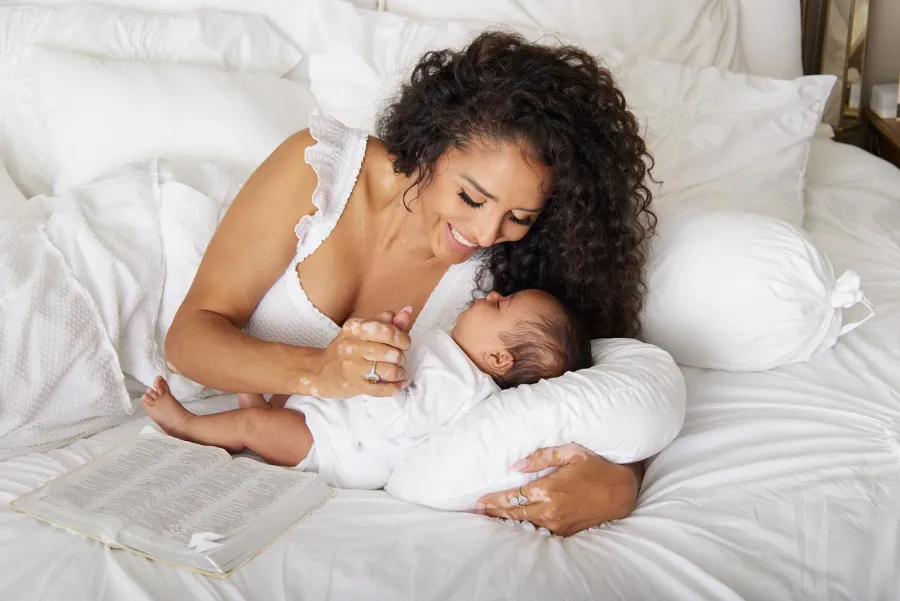 Brittany Bell Poses With Her and Nick Cannon's 3rd Child Rise In Sweet Newborn Portraits