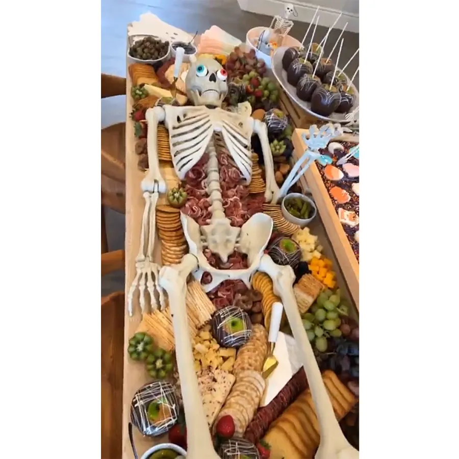 Char-spookerie Plate Khloe Kardashian Instagram Inside the Kardashian Jenners Family Friendly Halloween Night