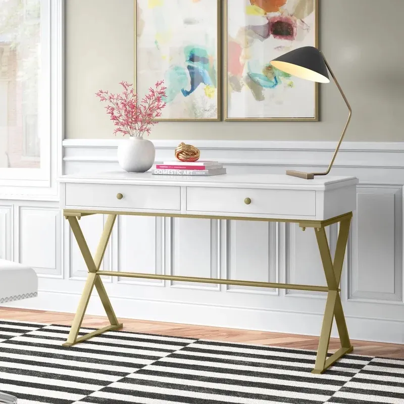 Etta Avenue&trade; Colston Desk Colston Gold Frame Desk