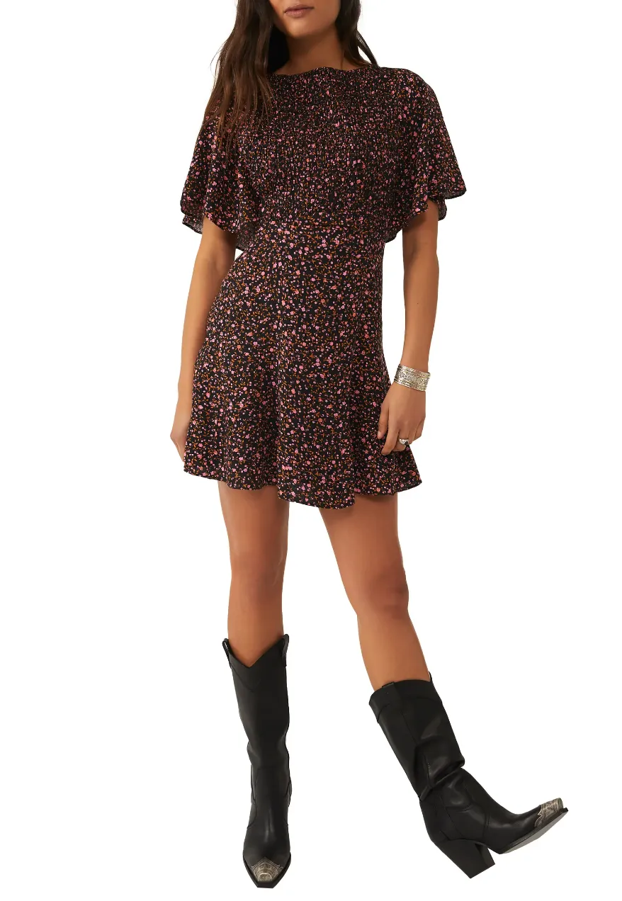 Free People Florence Tie Back Minidress