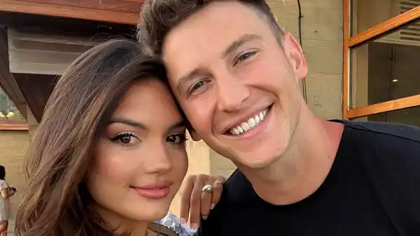 Giannina Gibelli and Blake Horstmann selfie Bali