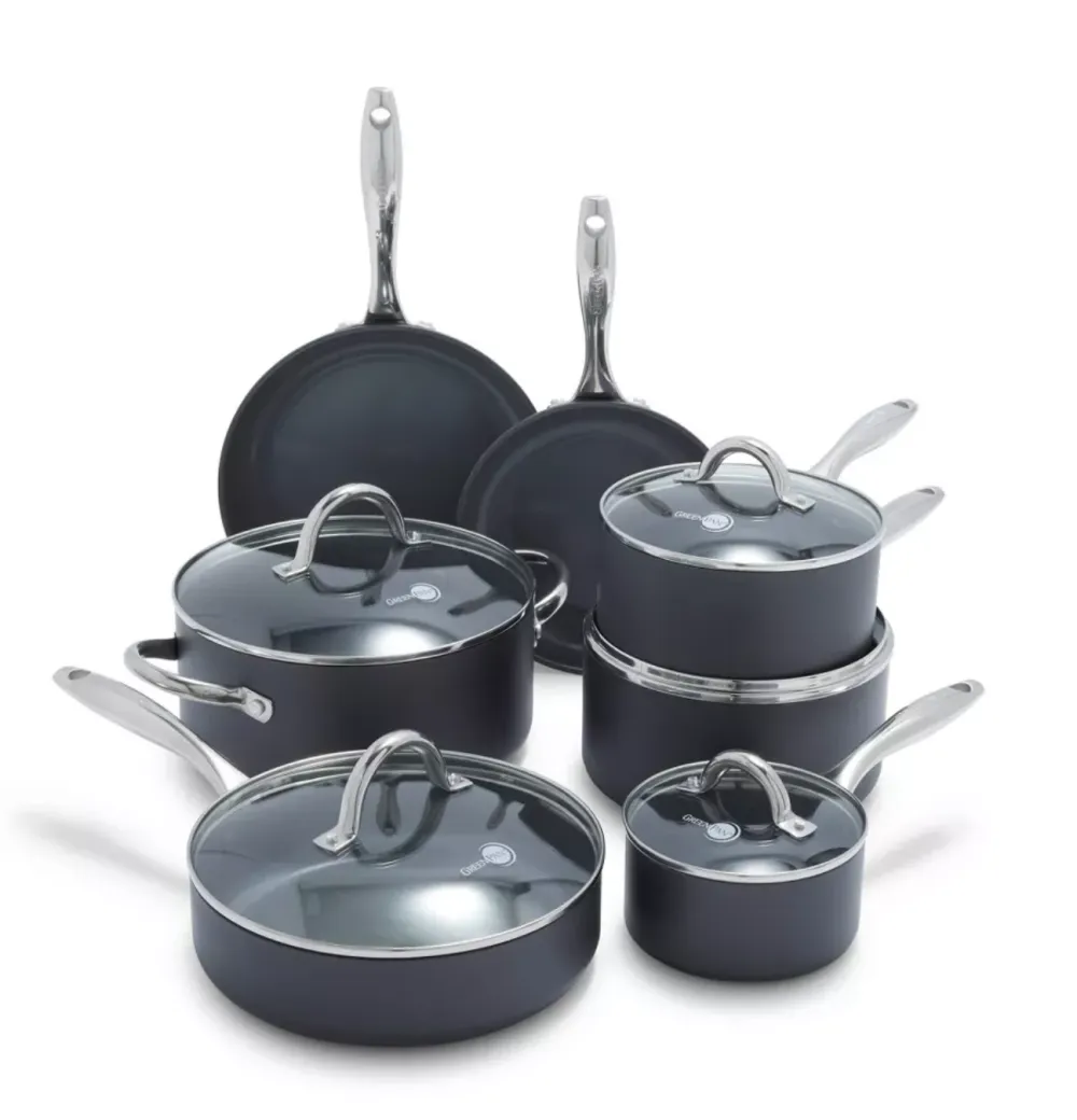 GreenPan Madison 12pc Hard Anodized Ceramic Non-Stick Cookware Set