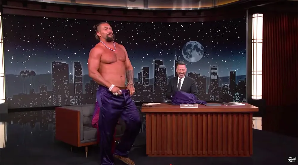 Jason Momoa Strips Down for Traditional Dance on Jimmy Kimmel 3