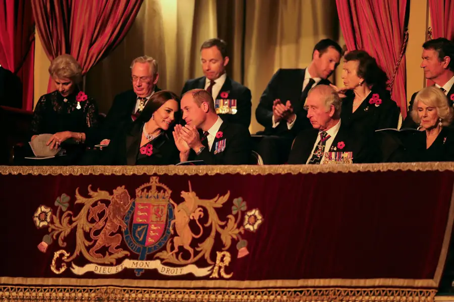 Princess Kate, Prince Will, King Charles and Queen Camilla at Festival of Remembrance