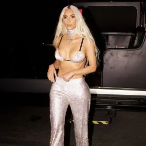 Kim K's Best Platinum Hair Looks