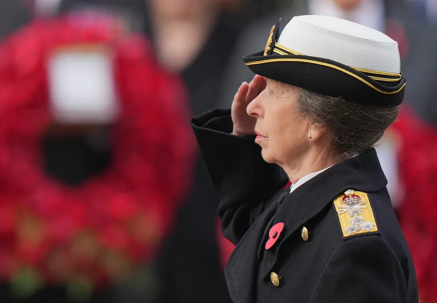 King Charles III and Prince William Lay Wreaths During Remembrance Day Memorial Service