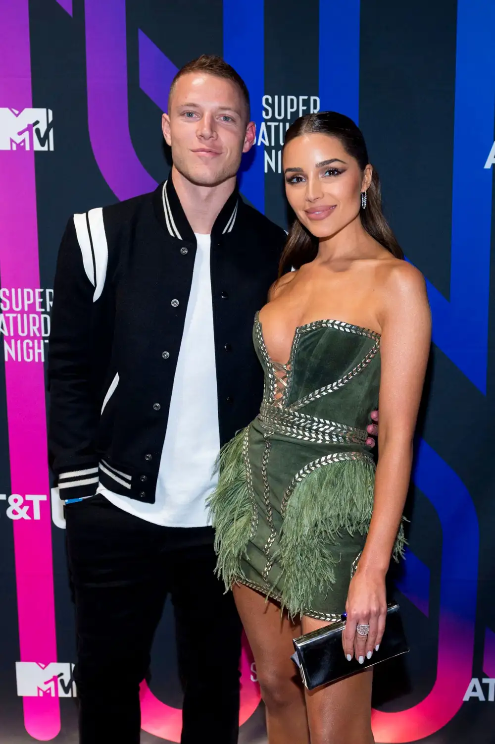 Olivia Culpo Christian McCaffrey Super Bowl