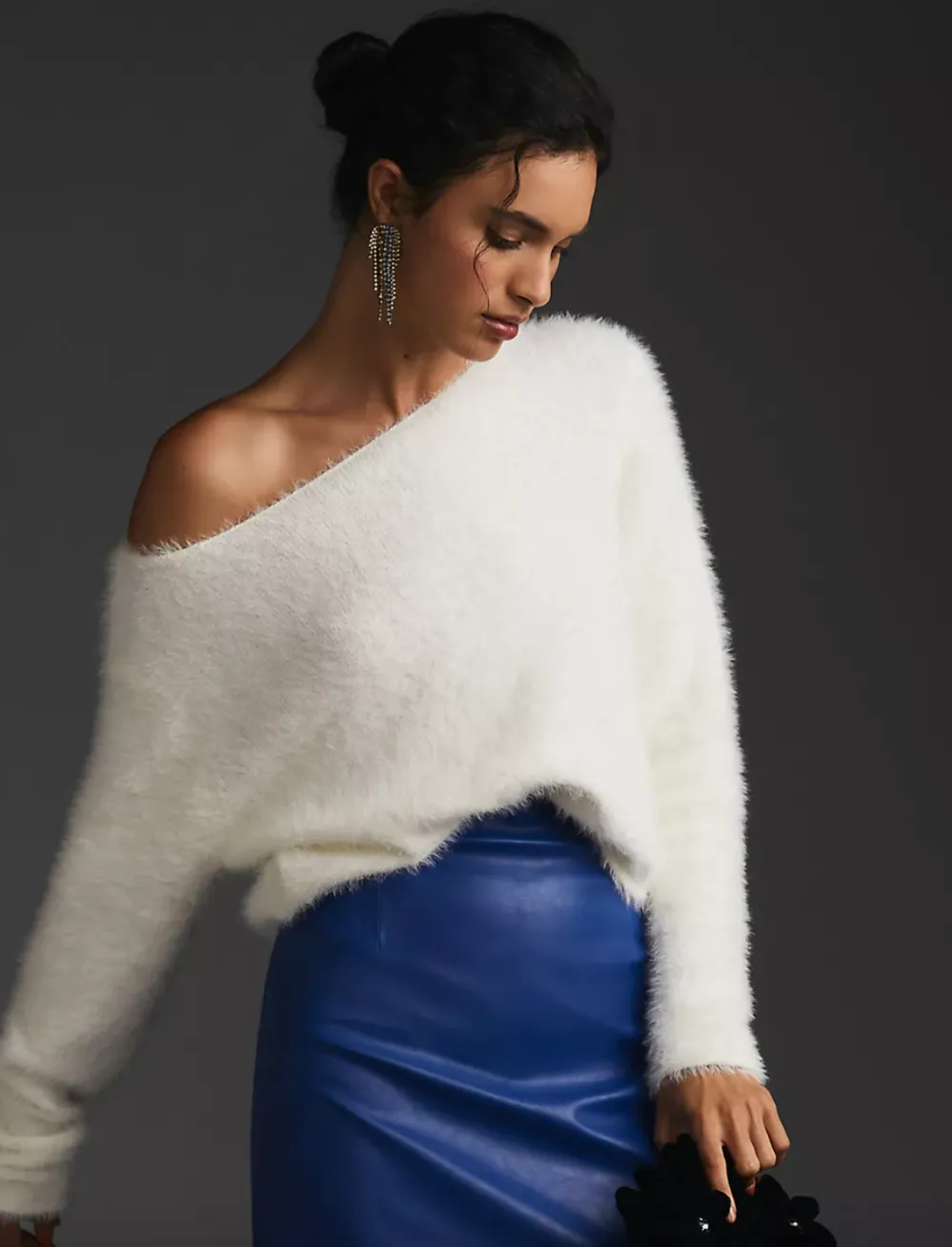 Pilcro Cropped Eyelash Sweater