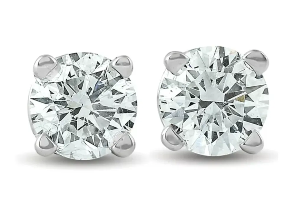 Pompeii3 1:3 ctw 14k White Gold Diamond Stud Earrings