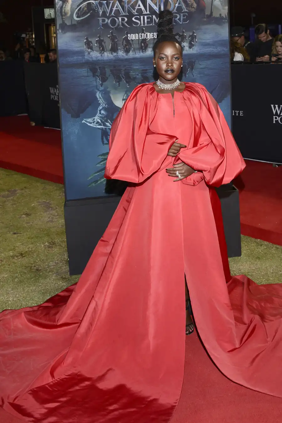 Radiant in Red Every Remarkable Look Lupita Nyong'o Has Worn on the Black Panther Wakanda Forever Press Tour