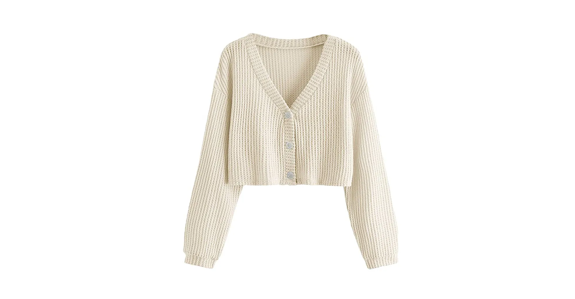amazon-sweatyrocks-waffle-knit-cardigan