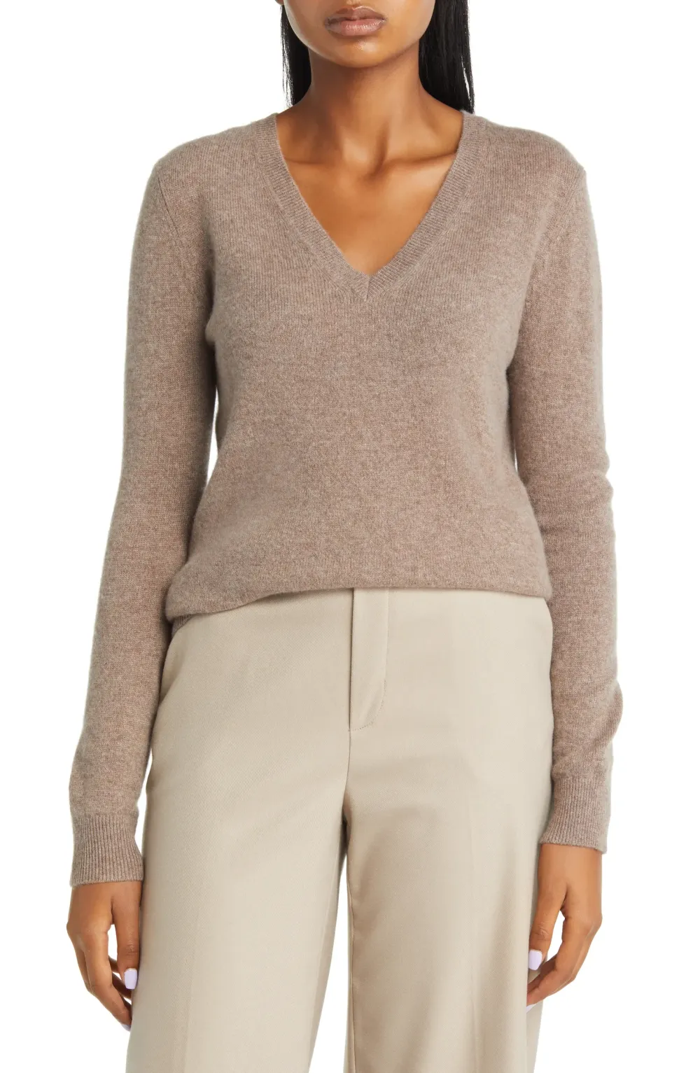 cashmere V-neck sweater
