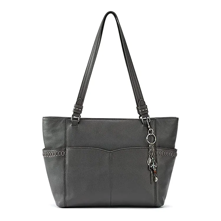 grey tote bag
