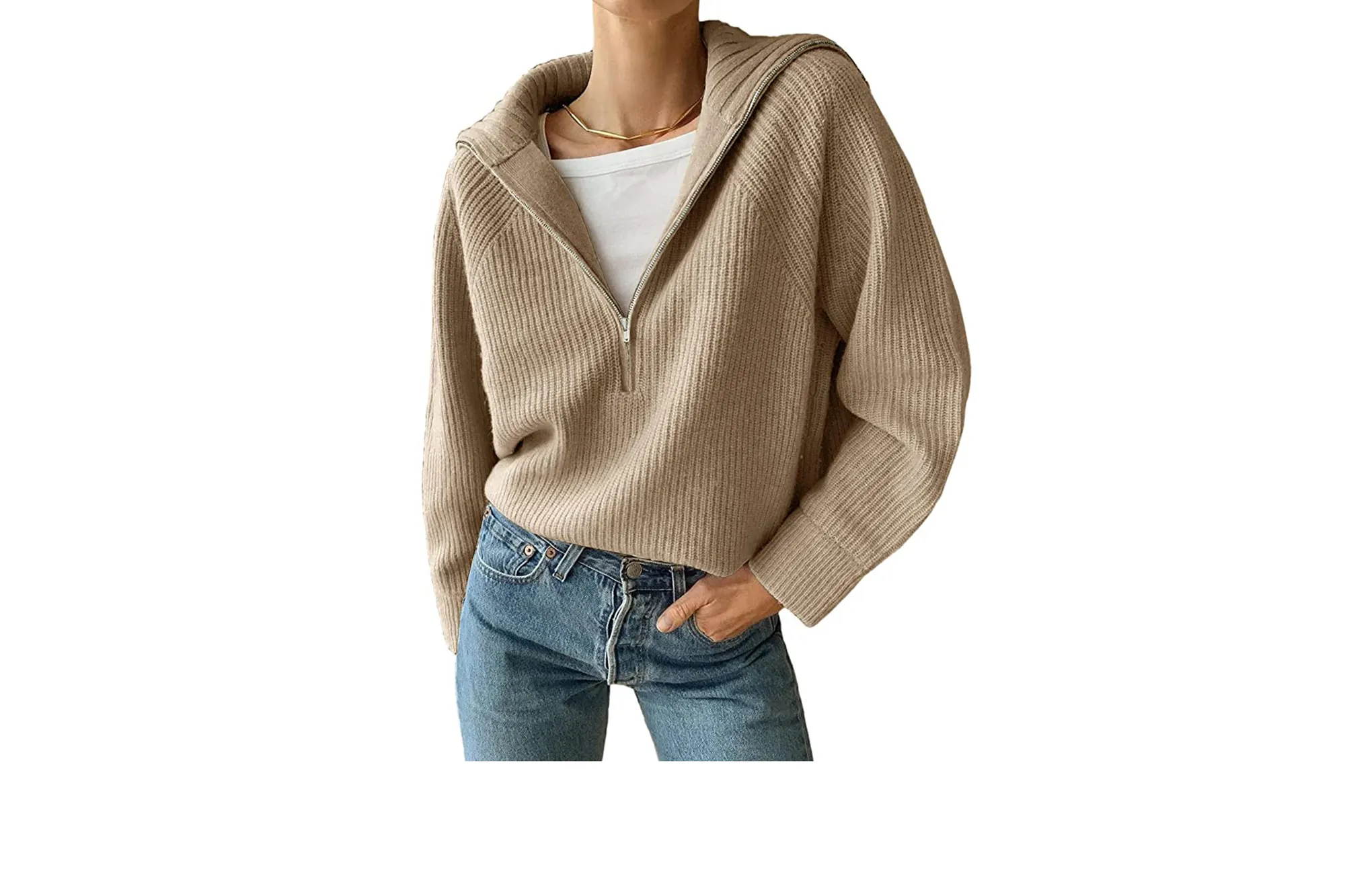 half-zip pullover sweater