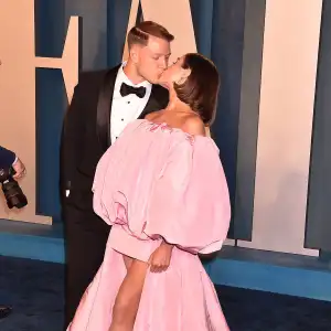 Olivia Culpo Christian McCaffrey Vanity Fair Oscars Party