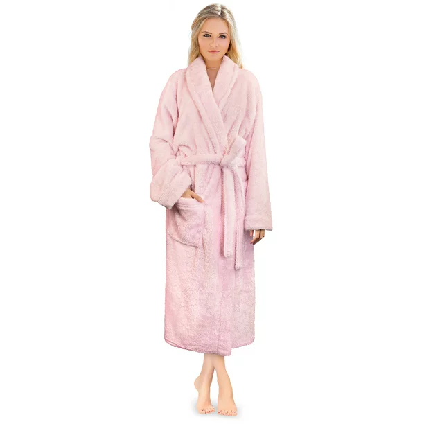 pink bathrobe