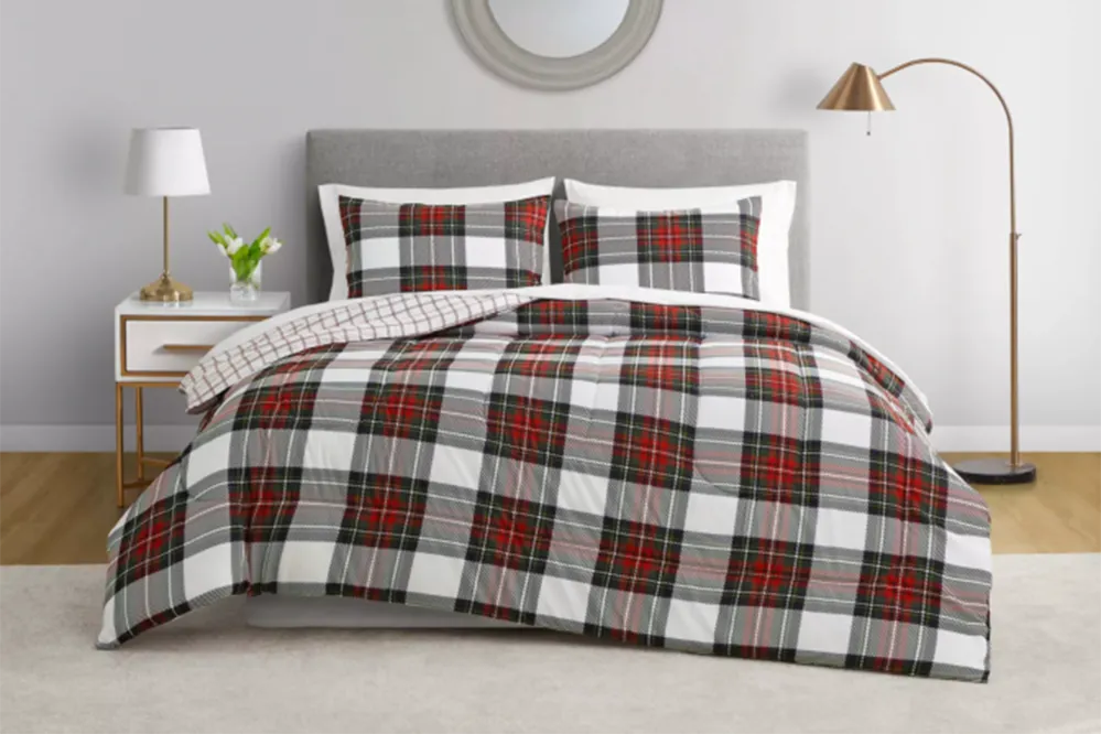 plaid comforter set