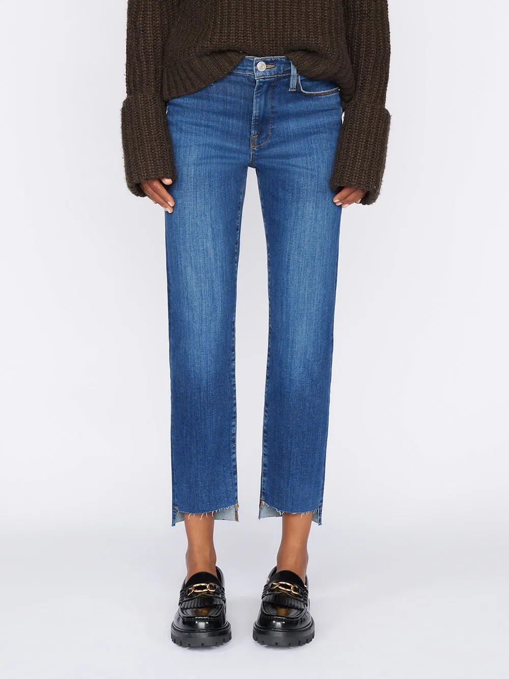 straight-leg jeans