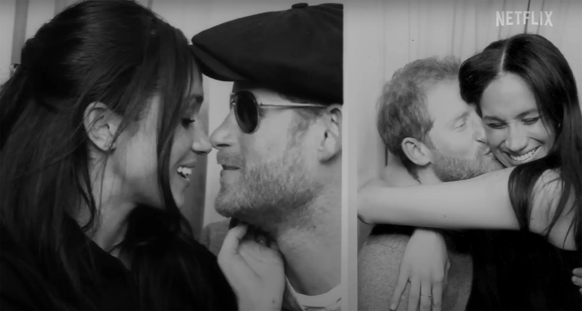 All of Meghan and Harry&rsquo;s Personal, Never Before Seen Photos in Doc kiss and hug
