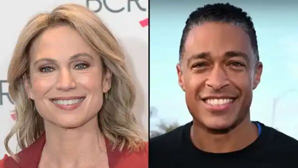 Amy Robach and T.J. Holmes Don't Appear on 'GMA3' Days After Alleged Cheating Scandal red blazer arkansas shirt