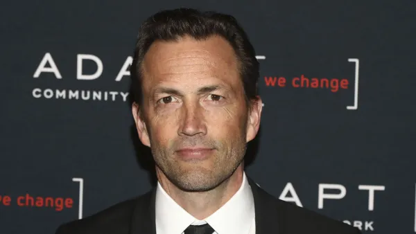 Andrew Shue’s Son Shares Family Photo Without Amy Robach Amid 'GMA3' Scandal With T.J. Holmes black tie