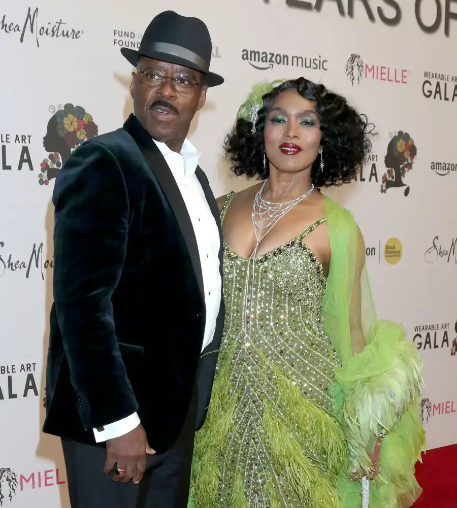 Angela Bassett and Courtney B. Vance green dress