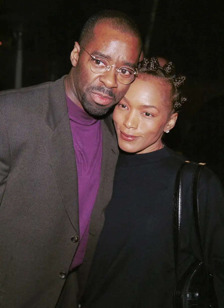 Angela Bassett and Courtney B. Vance's Relationship Timeline purple mockneck