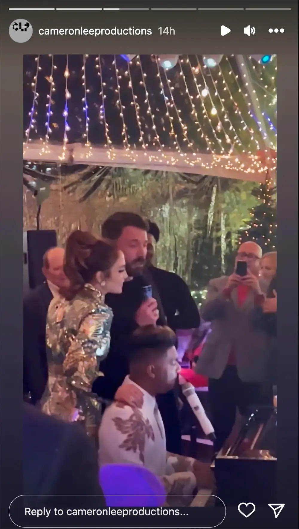 Ben Affleck Sings Christmas Karaoke With Jennifer Lopez at Star-Studded Holiday Bash