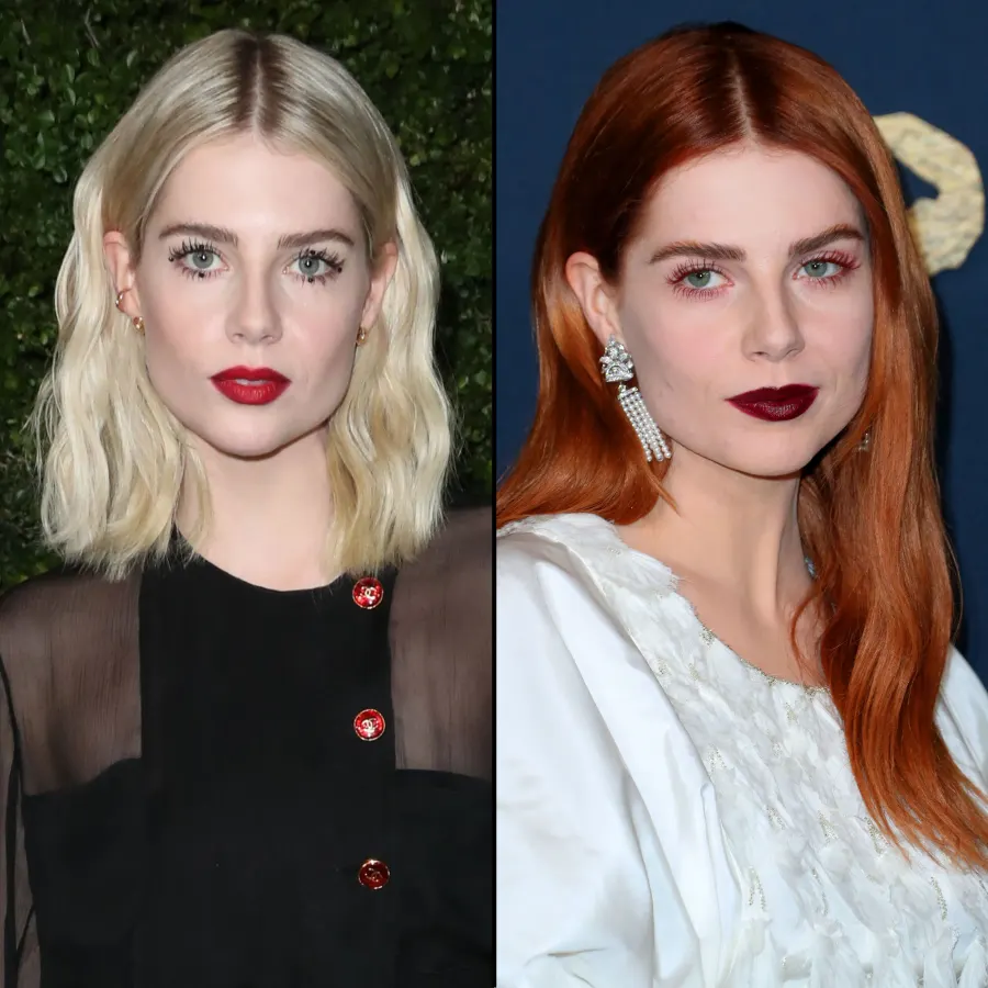 Chrissy Teigen, Lea Michele and More Celebrity Hair Transformations of 2022 blonde to ginger