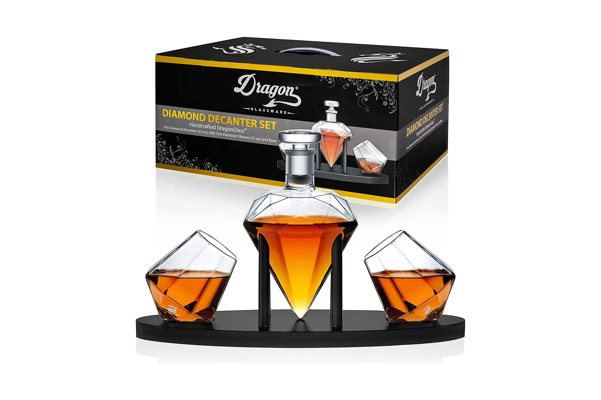 Dragon Glassware Diamond Decanter Set