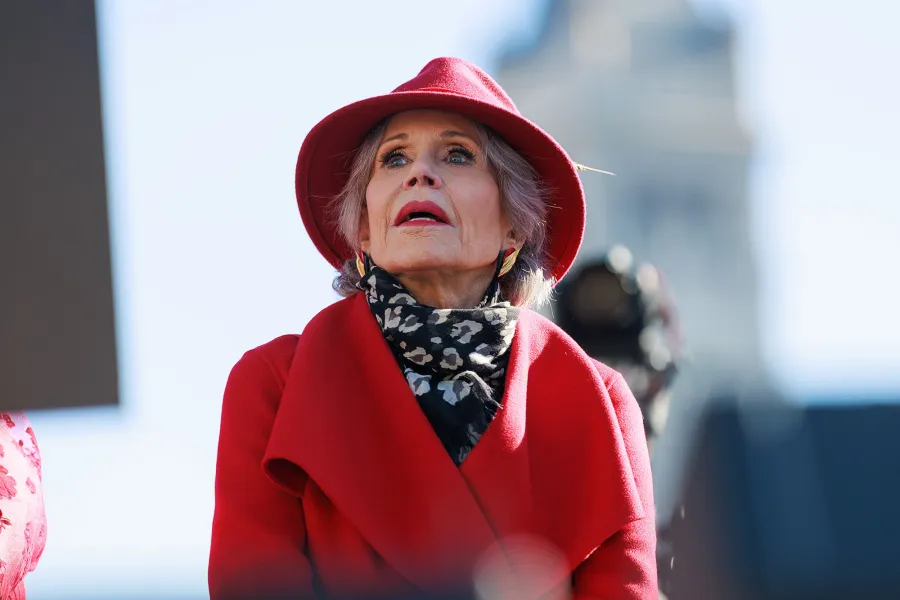 Jane Fonda Through the Years- Oscar Wins, TV Stardom, Activism and More - 546 Climate Change Rally With Jane Fonda, Washington, d.c., United States - 02 Dec 2022