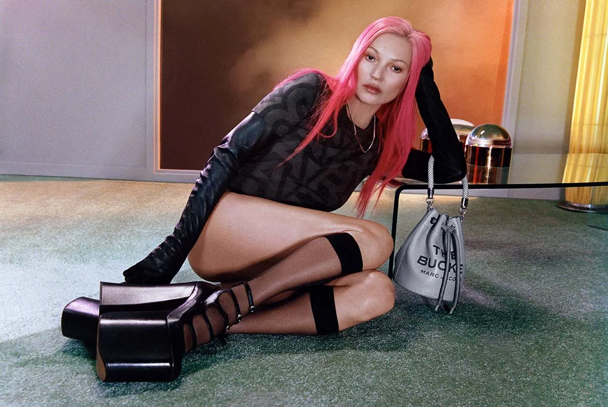 Kate Moss Debuts Pink Hair in Marc Jacobs Campaign