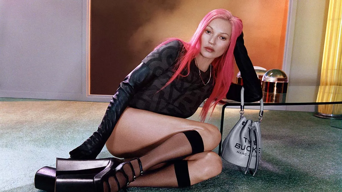 Kate Moss Debuts Pink Hair in Marc Jacobs Campaign