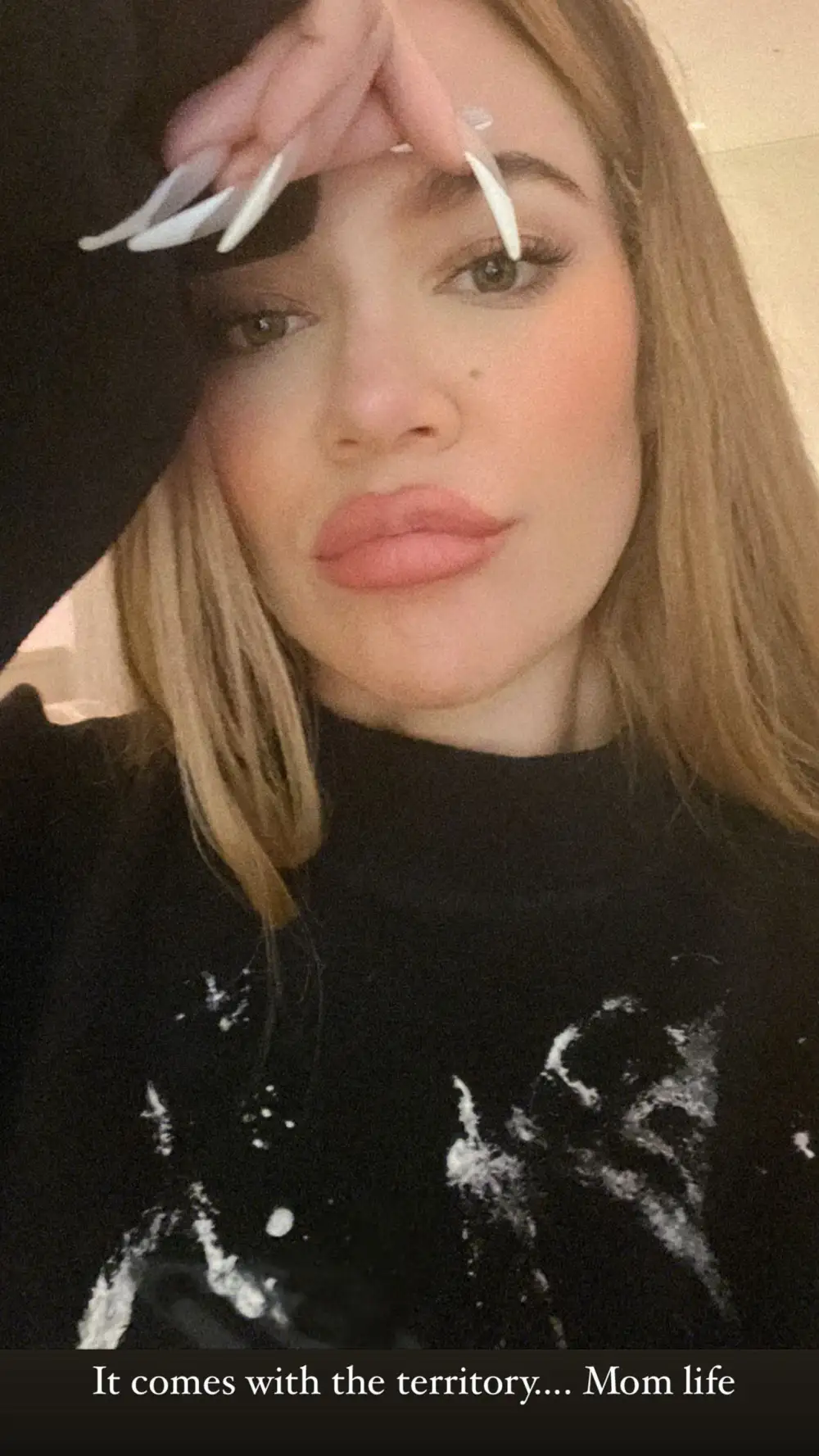 Khloe Kardashian Shares Photo of Herself Covered in Baby Spit-Up- 'Comes With the Territory' 670