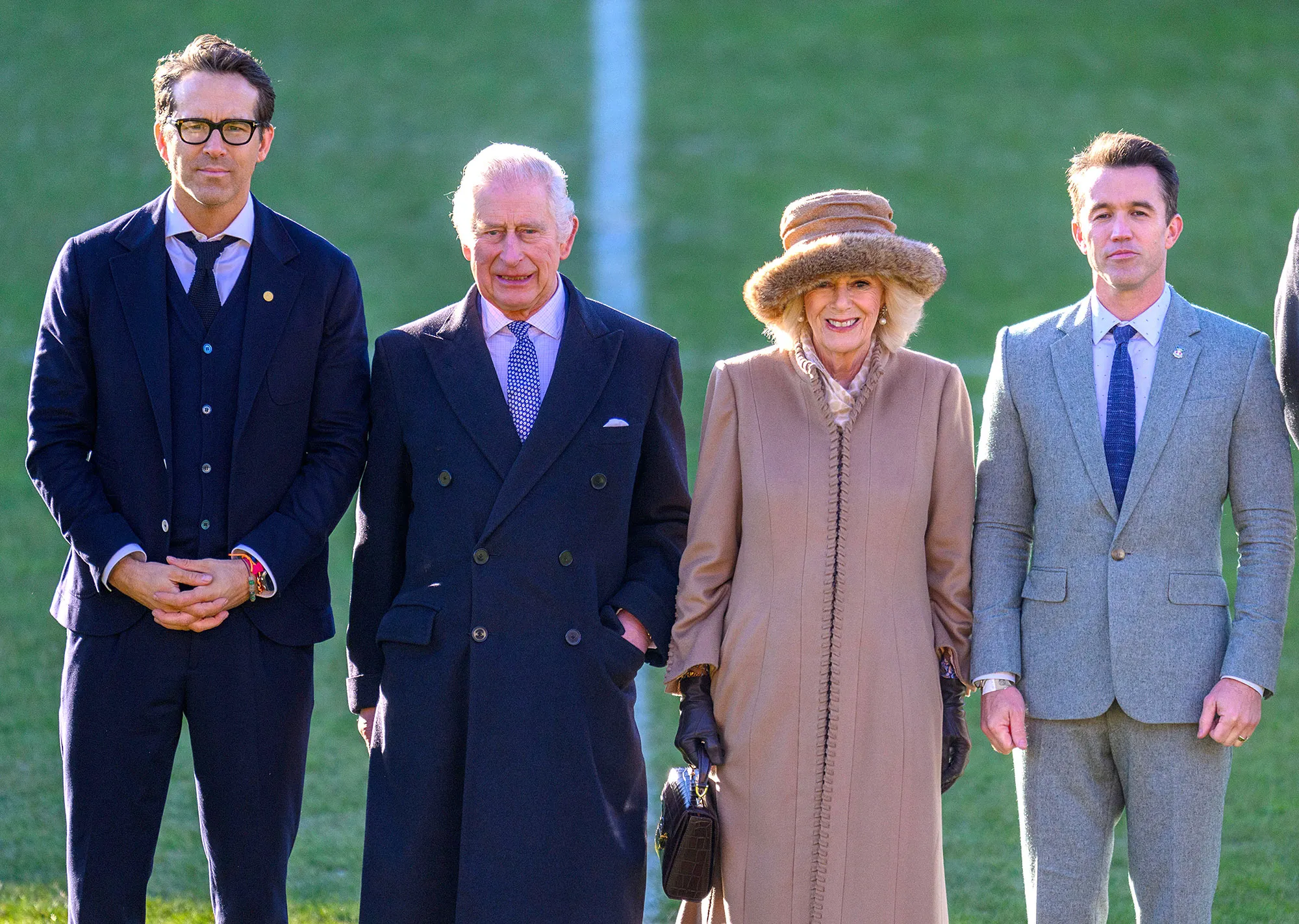 King Charles III and Duchess Camilla Meet Ryan Reynolds Rob McElhenney