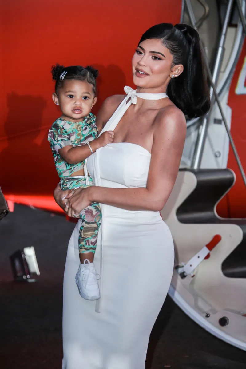 Kylie Jenner and Stormi Match in Mugler