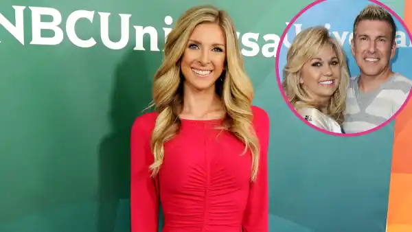 Lindsie Chrisley Reflects on Todd and Julie Chrisley's 'Extremely Hard' Sentencing: 'I Am Heartbroken' red dress