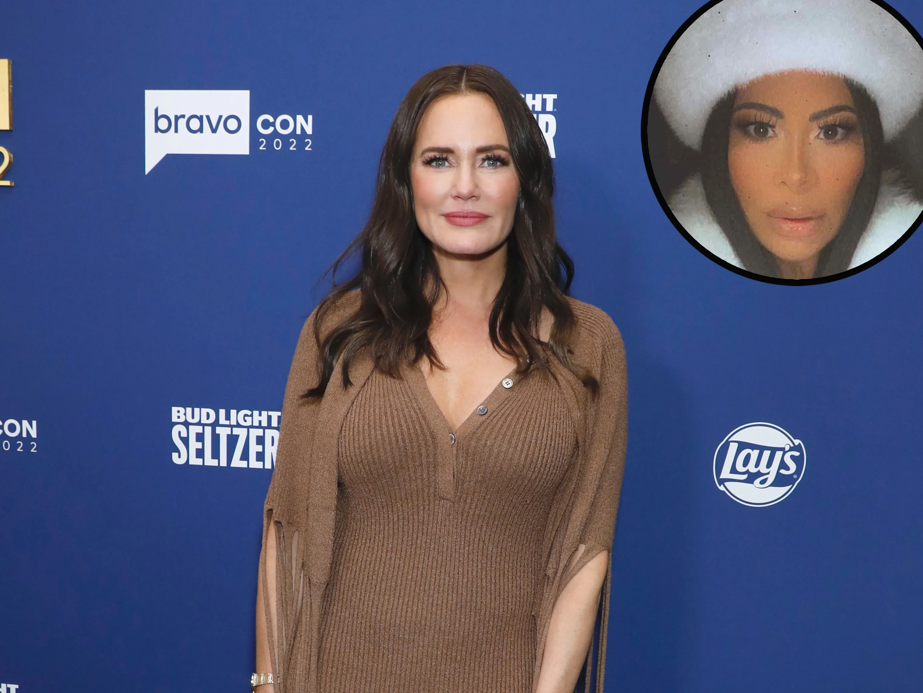 Meredith Marks Weighs In on Whether Jen Shah Will Be at the 'RHOSLC' Season 3 Reunion tan sweater dress