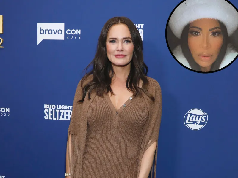 Meredith Marks Weighs In on Whether Jen Shah Will Be at the 'RHOSLC' Season 3 Reunion tan sweater dress