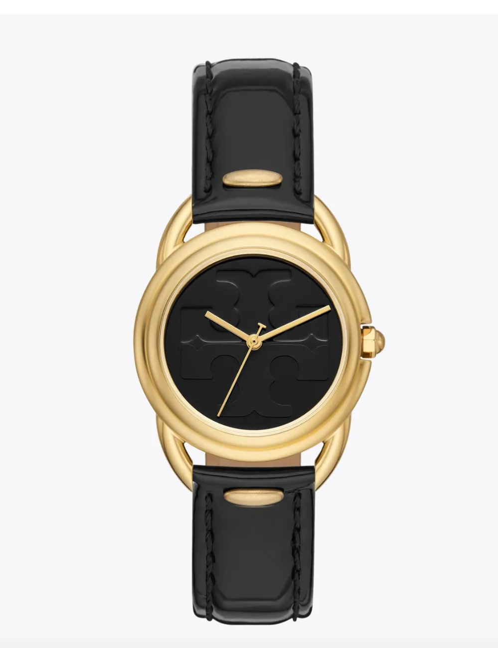 Miller Watch, Black Patent Leather:Gold-Tone Stainless Steel