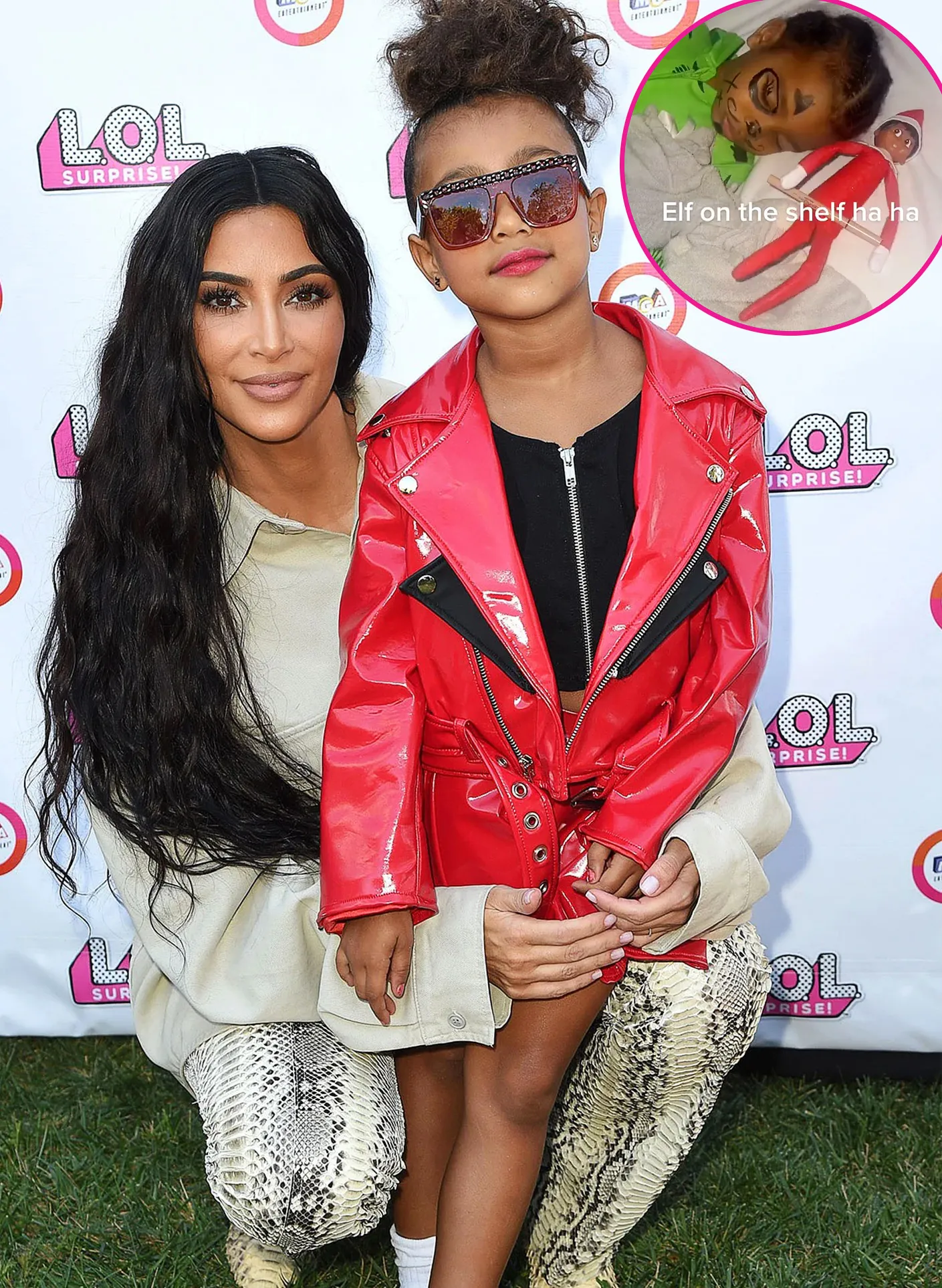 North West Uses Mom Kim Kardashian's Beauty Products to Draw on Brother Psalm' Face in TikTok Prank - 176