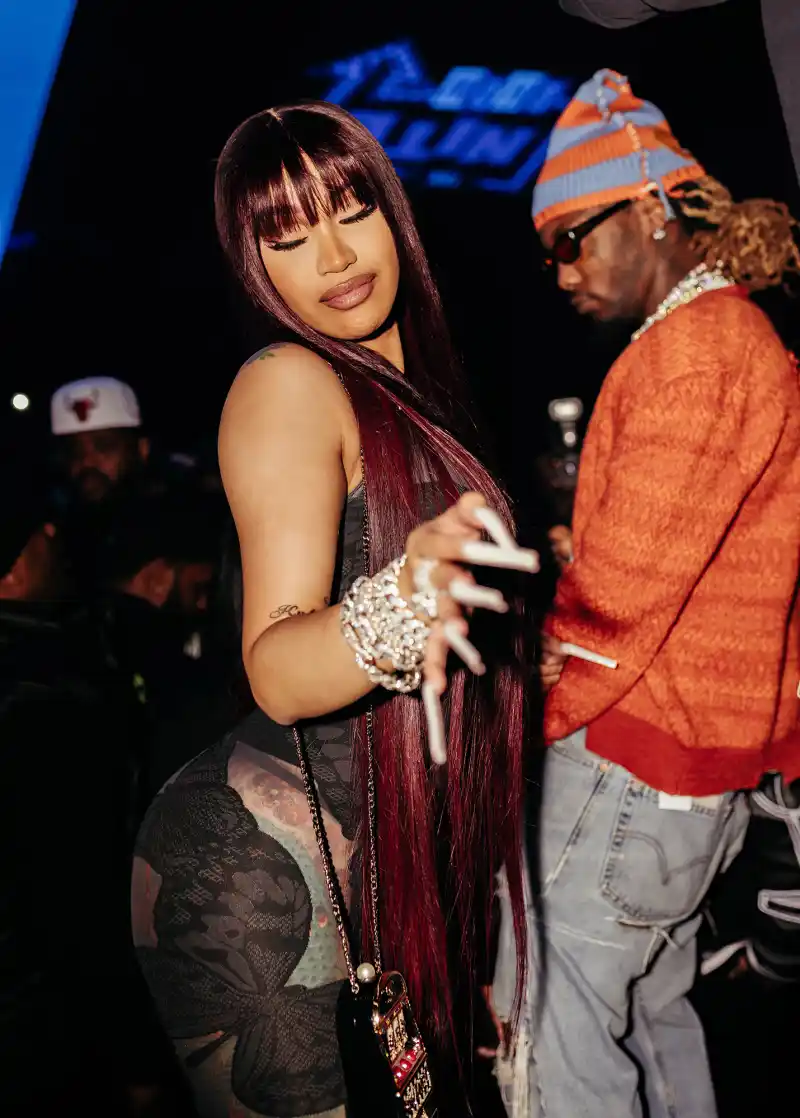 Cardi B getting down with Offset at Nebula nightclub's Wednesday Nite Show Party on December 28th in NYC