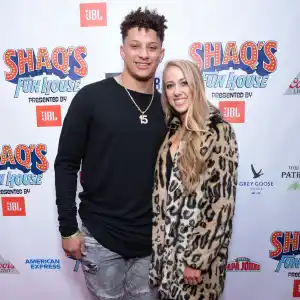 Patrick Mahomes and Brittany Matthews Are in ‘Pure Baby Bliss’ After Welcoming Son Bronze- Inside Their Life as a Family of 4 - 851 Shaqs Fun House, Atlanta, USA - 01 Feb 2019